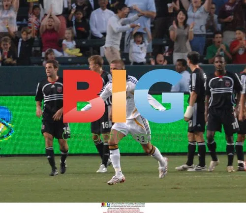 Beckham Celebrates First Galaxy Goal