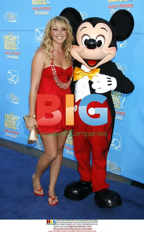 Jennifer Tisdale & Mickey Mouse at "High School Musical 2" Premiere