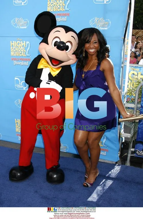 Monique Coleman and Mickey Mouse at HSM2 Premiere