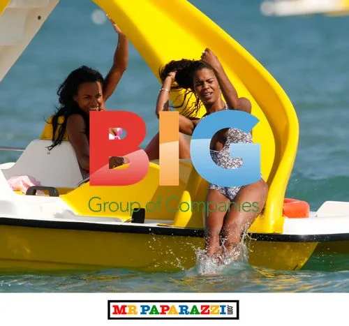 BB Charley Uchea Slides off Pedalo in Spain