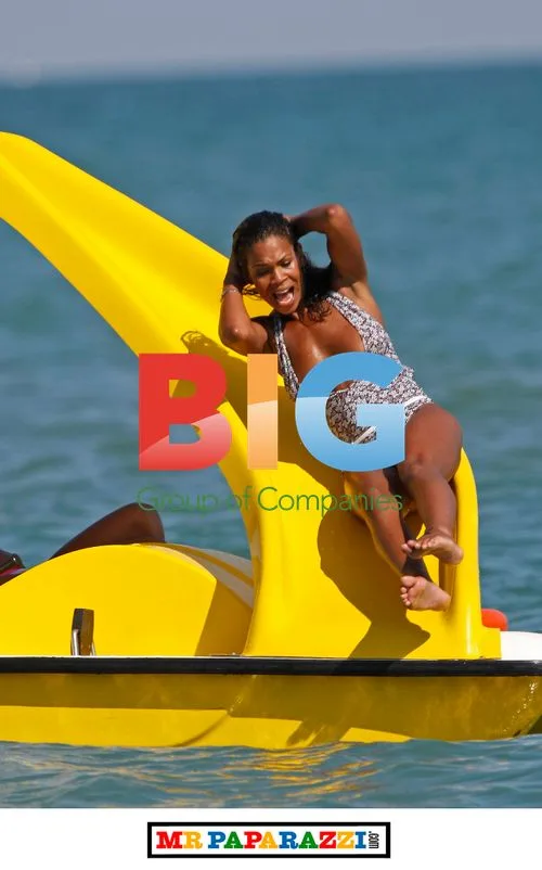 BB Charley Uchea Slides Off Pedalo in Spain