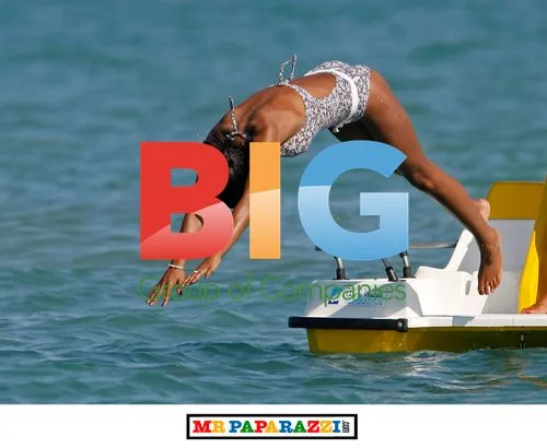 BB Charley Uchea Relaxing on Pedalo in Spain
