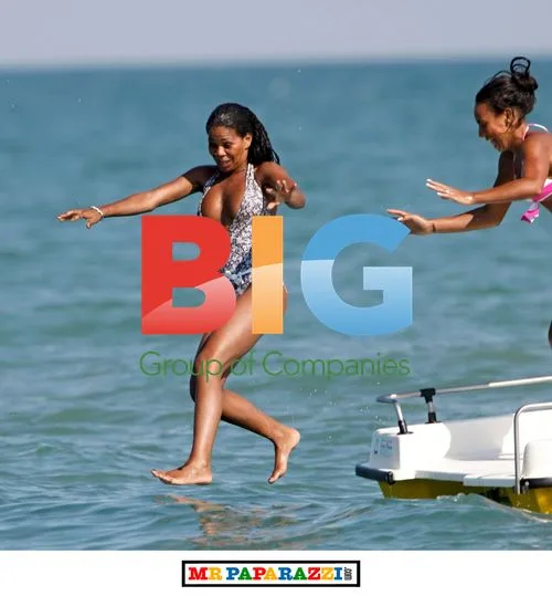 BB Charley Uchea Sliding Off Pedalo in Spain