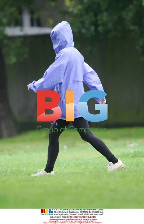 Spice Girl Geri Halliwell Running in London