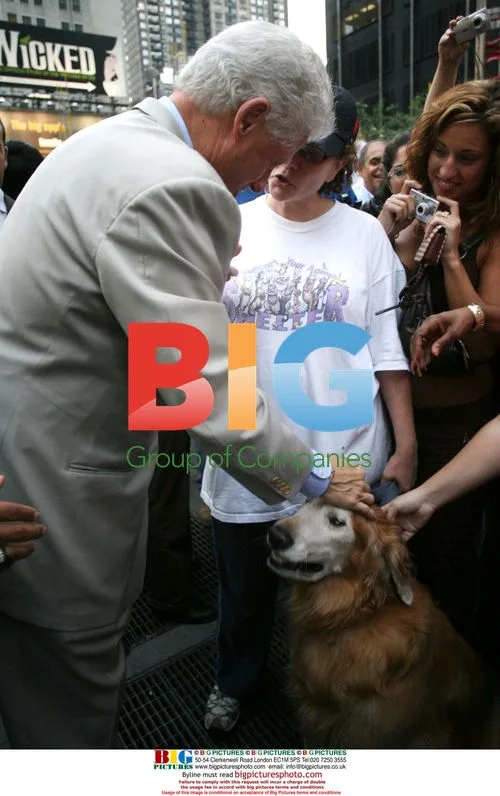 Bill Clinton greets supporters in NYC