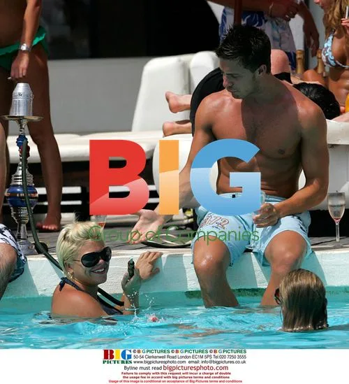 Celebs by the pool in Marbella
