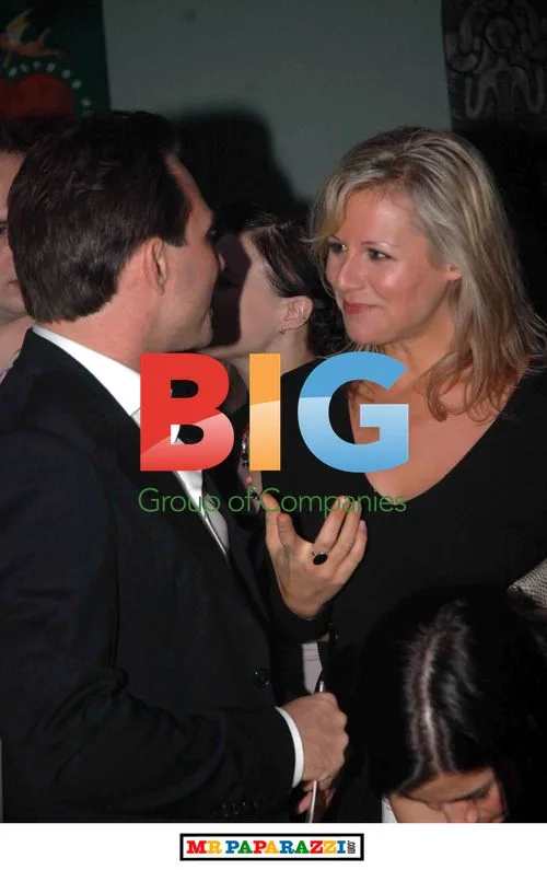 Abi Titmuss and Christian Slater chat at comedy awards