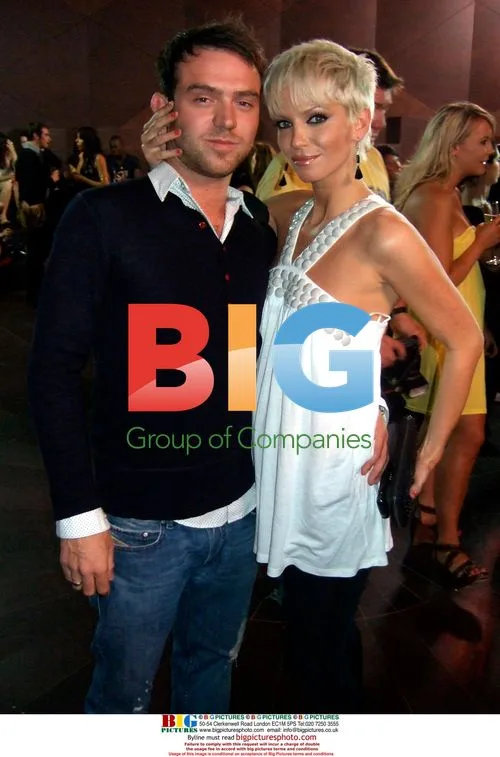 Sarah Harding and DJ Tom Crane at Perrier party