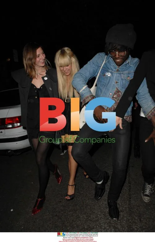 Peaches Geldof and mates leaving shop launch party