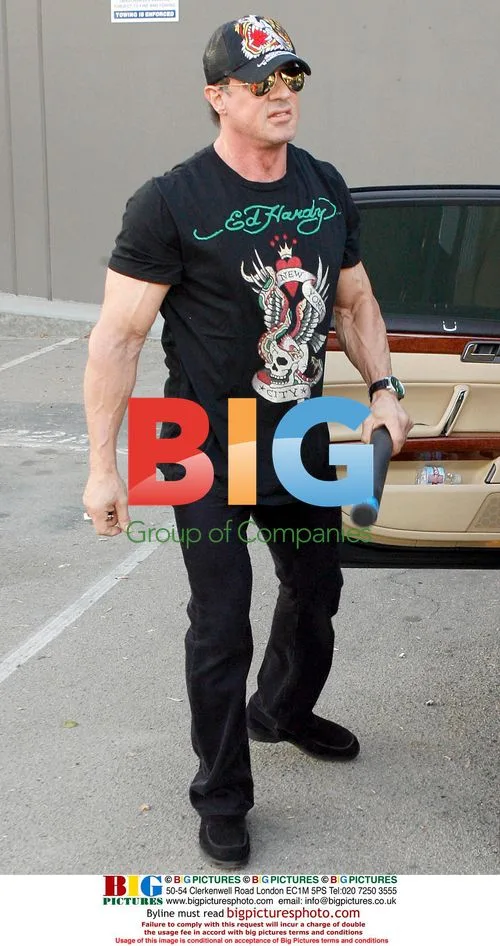 Sylvester Stallone Visits Christian Audigier's Warehouse