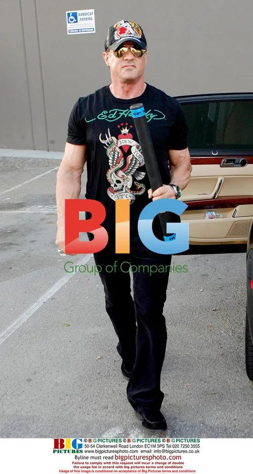 Sylvester Stallone supports Christian Audigier's fashion lines