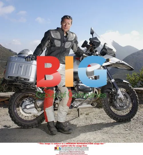 Brad Pitt tries BMW motorcycle in Cape Town