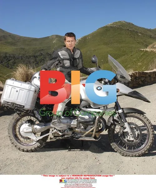 Brad Pitt Tries Out BMW Motorcycle