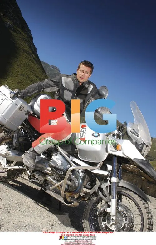 Brad Pitt on BMW Motorcycle in Cape Town