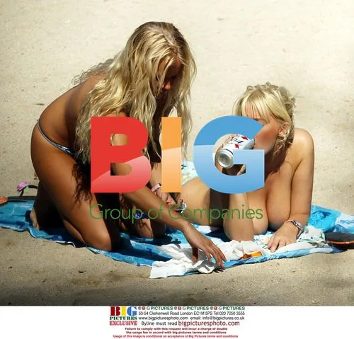 Models Anna Taverner and Michelle Marsh in South of France