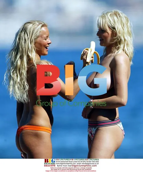 Models Anna Taverner and Michelle Marsh on holiday in France
