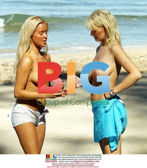 Models Anna Taverner and Michelle Marsh on Holiday in France