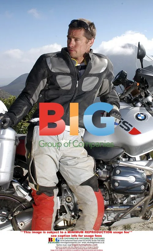 Brad Pitt Tries Out Motorcycle in Cape Town