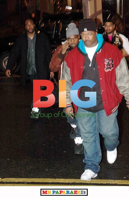 Kayne West and entourage in Glasgow
