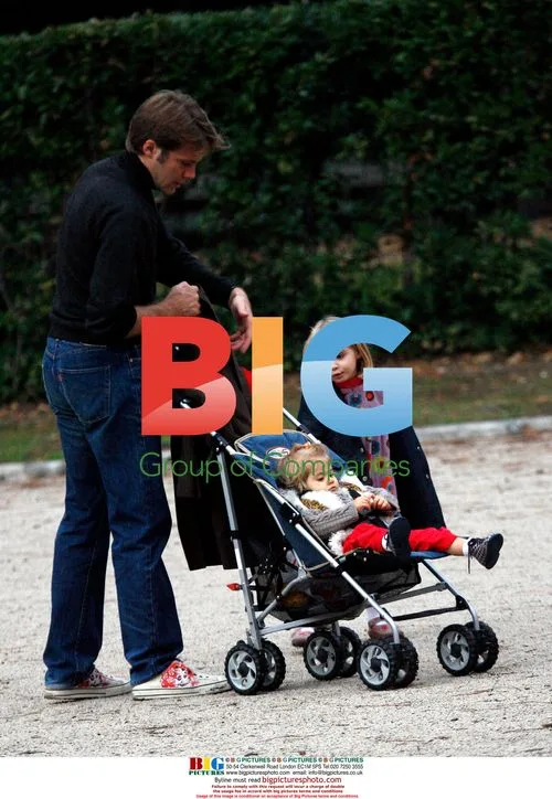 Prince Vittorio Emanuele and son in Rome park