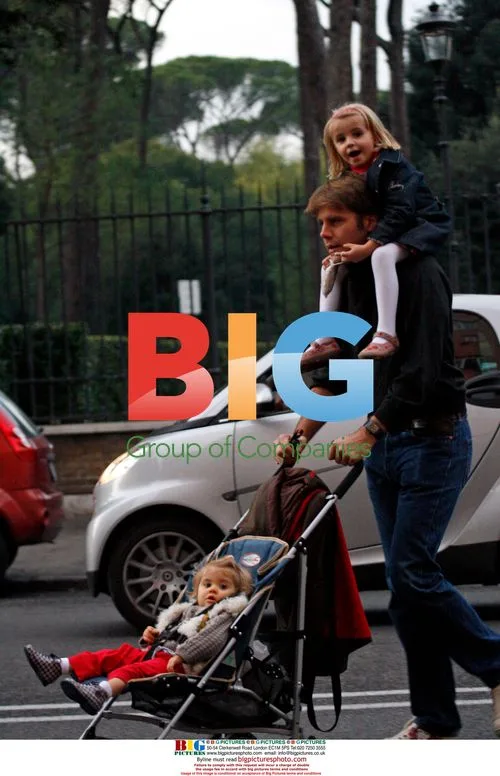 Prince Vittorio Emanuele and family at the park