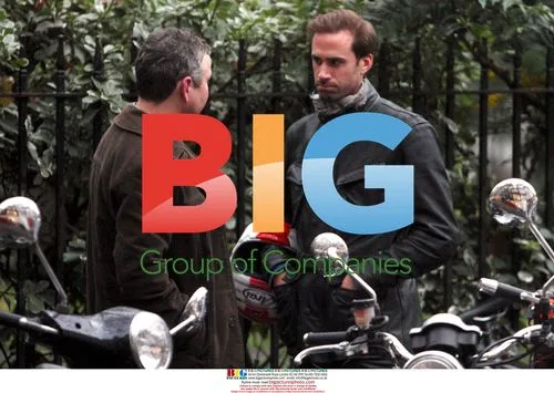 Joseph Fiennes on Motorbike in Soho