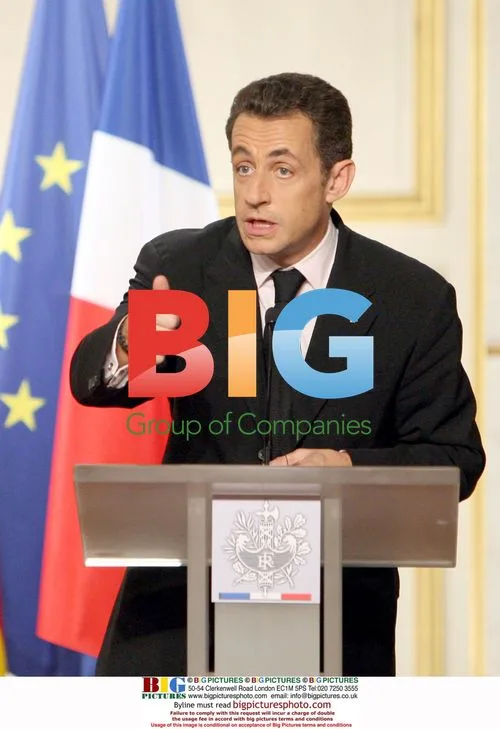 Sarkozy Meets Merkel at Palais de l'Elysee