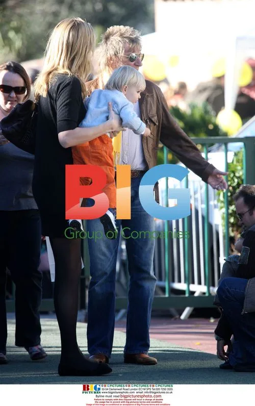 Rod Stewart and Penny Lancaster at French Riviera Funfair