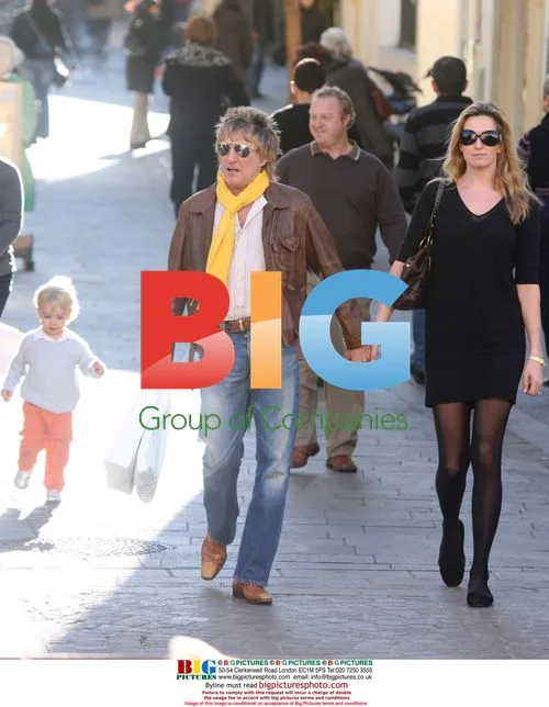 Rod Stewart and Penny Lancaster at French Riviera Fun Fair