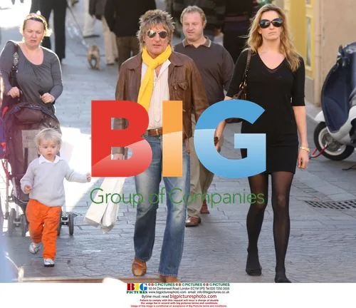Rod Stewart and Family at Funfair