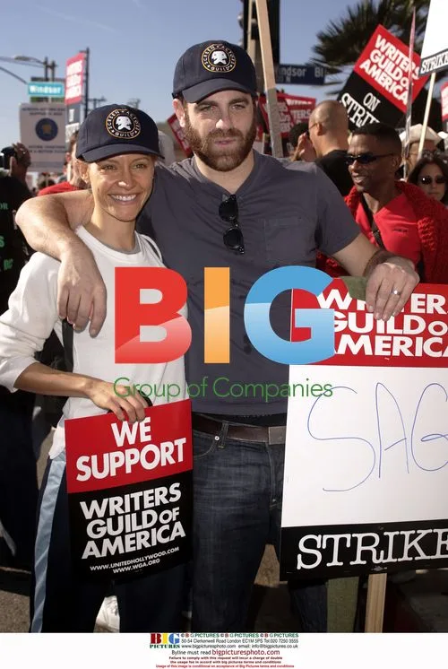 Paul Adelstein on Writers Strike Picket Line