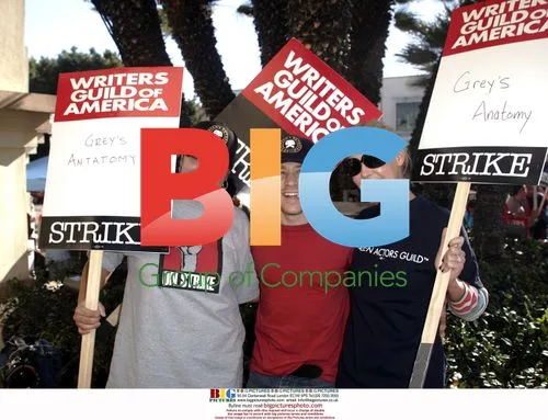 SARA RAMIREZ, TR KNIGHT & KATHERINE HEIGL on picket line