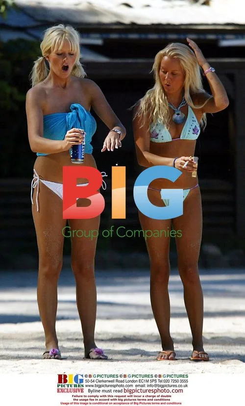 Models Anna Taverner and Michelle Marsh in France