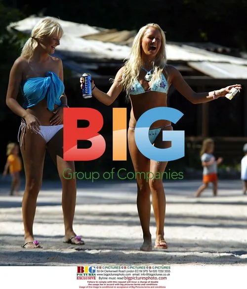 Models Anna Taverner and Michelle Marsh in South of France