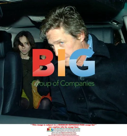Hugh Grant and friends leave J Sheekey restaurant