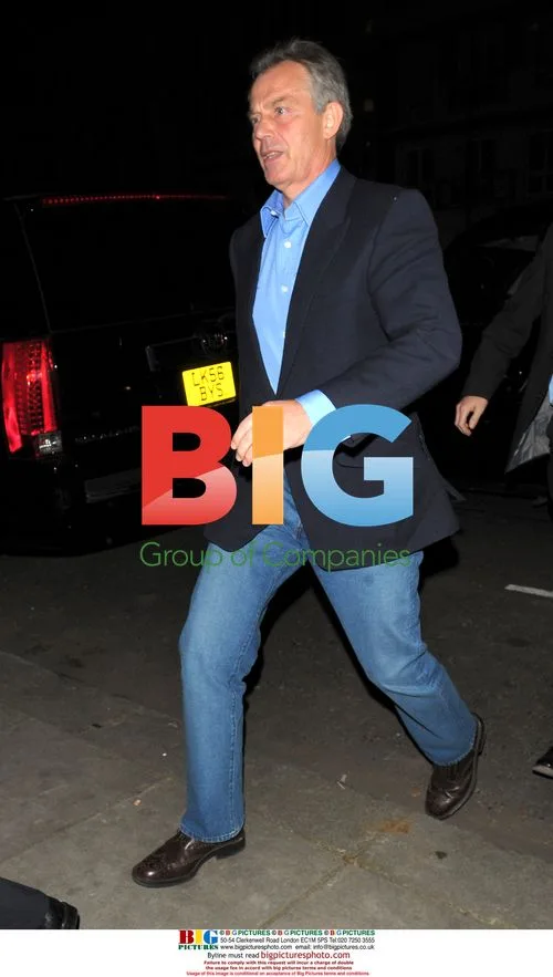 Tony Blair at Matthew Freud's Christmas Party