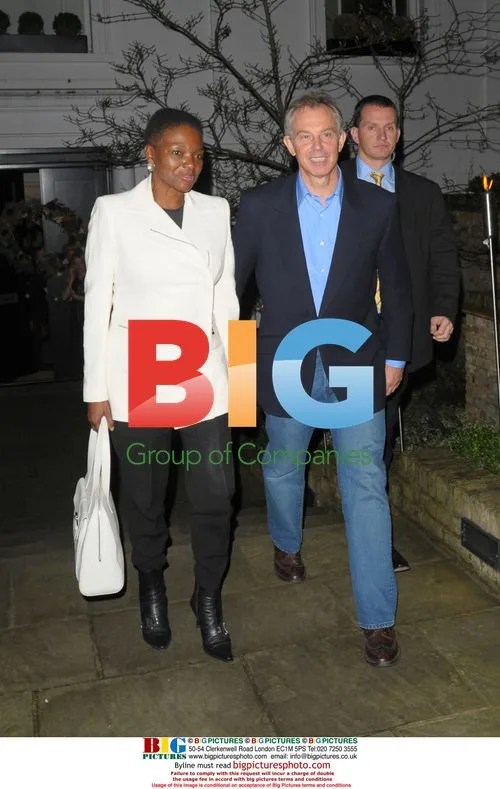 Tony Blair at Matthew Freud's Christmas Party