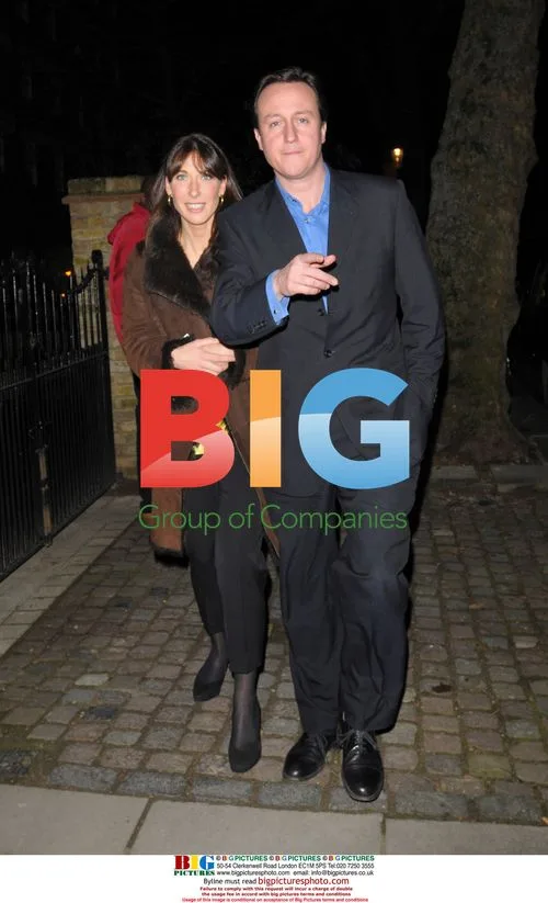 David Cameron and Samantha Cameron at Christmas Party