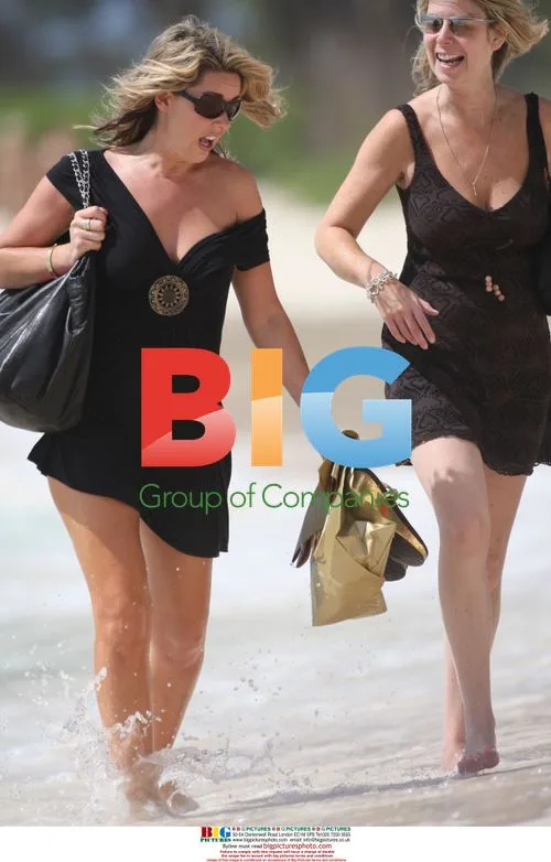 Claire Sweeney relaxes in Barbados