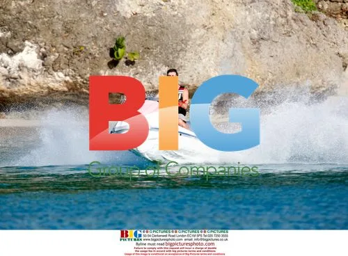 Simon Cowell on Pink Jet Ski