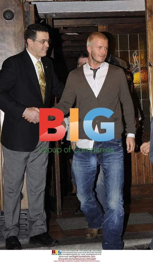 David Beckham Leaves Madrid Restaurant
