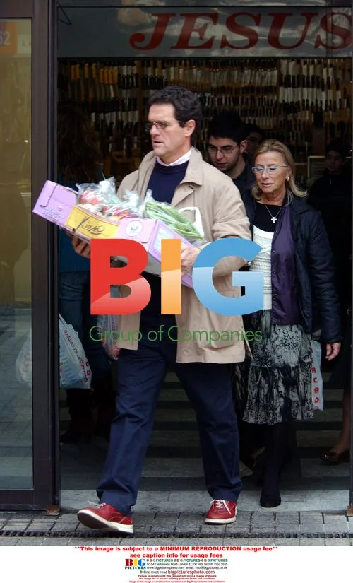 Fabio Capello and Family at Marbella Market