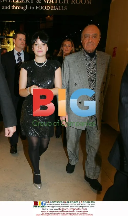 Lily Allen Opens Harrods Sale with Mohammed Al Fayed