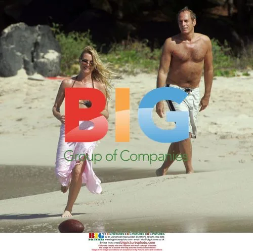 Nicollette Sheridan and Michael Bolton on Flamands Beach in St Barts