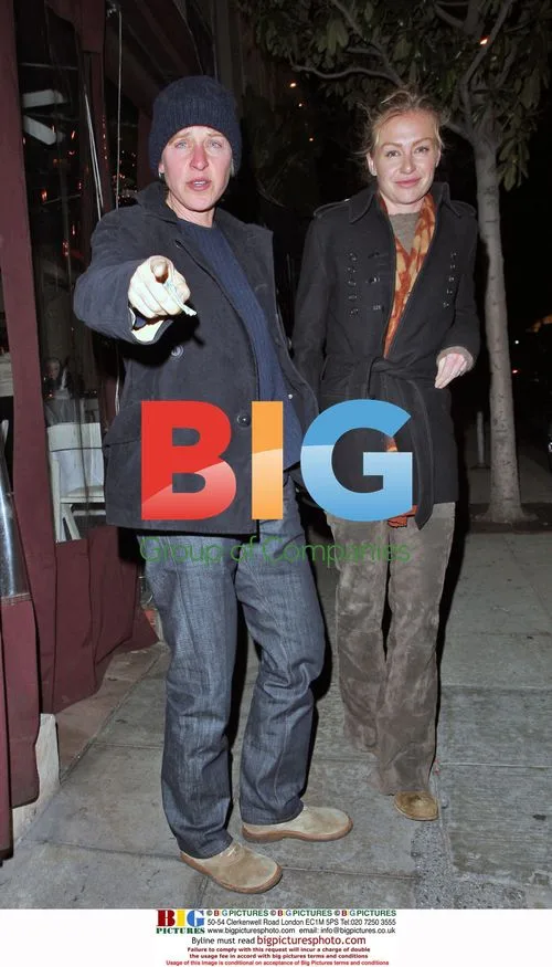 Ellen DeGeneres and Portia de Rossi leave restaurant