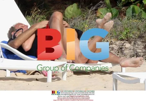 Nicolette Sheridan and Michael Bolton on St Barth beach