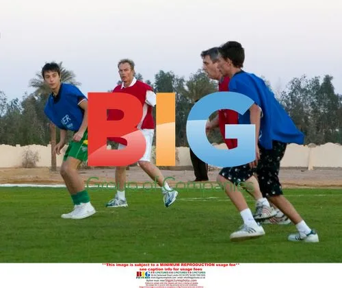 Tony Blair and son Euan play football in Sharm El Sheikh