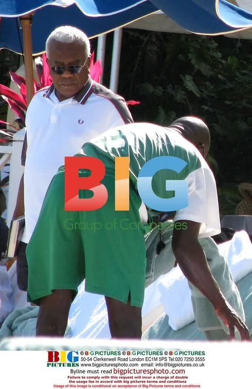 Sir Trevor McDonald on Jamaica Beach