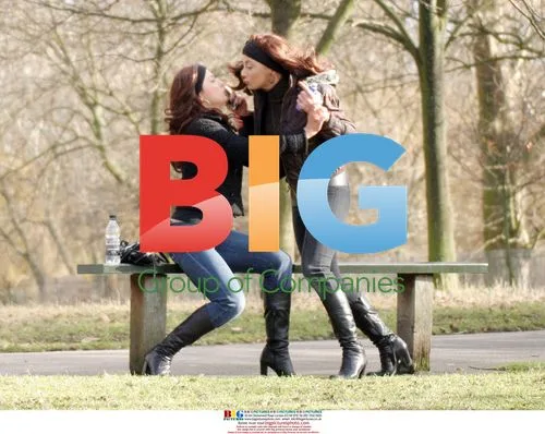 The Cheeky Girls Arguing in Park