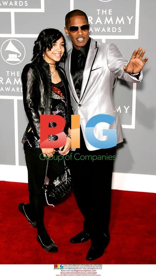 JAMIE FOXX and CORRINE at 49th Grammy Awards